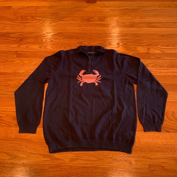 Brooks Brothers Navy Quarter Zip Sweater